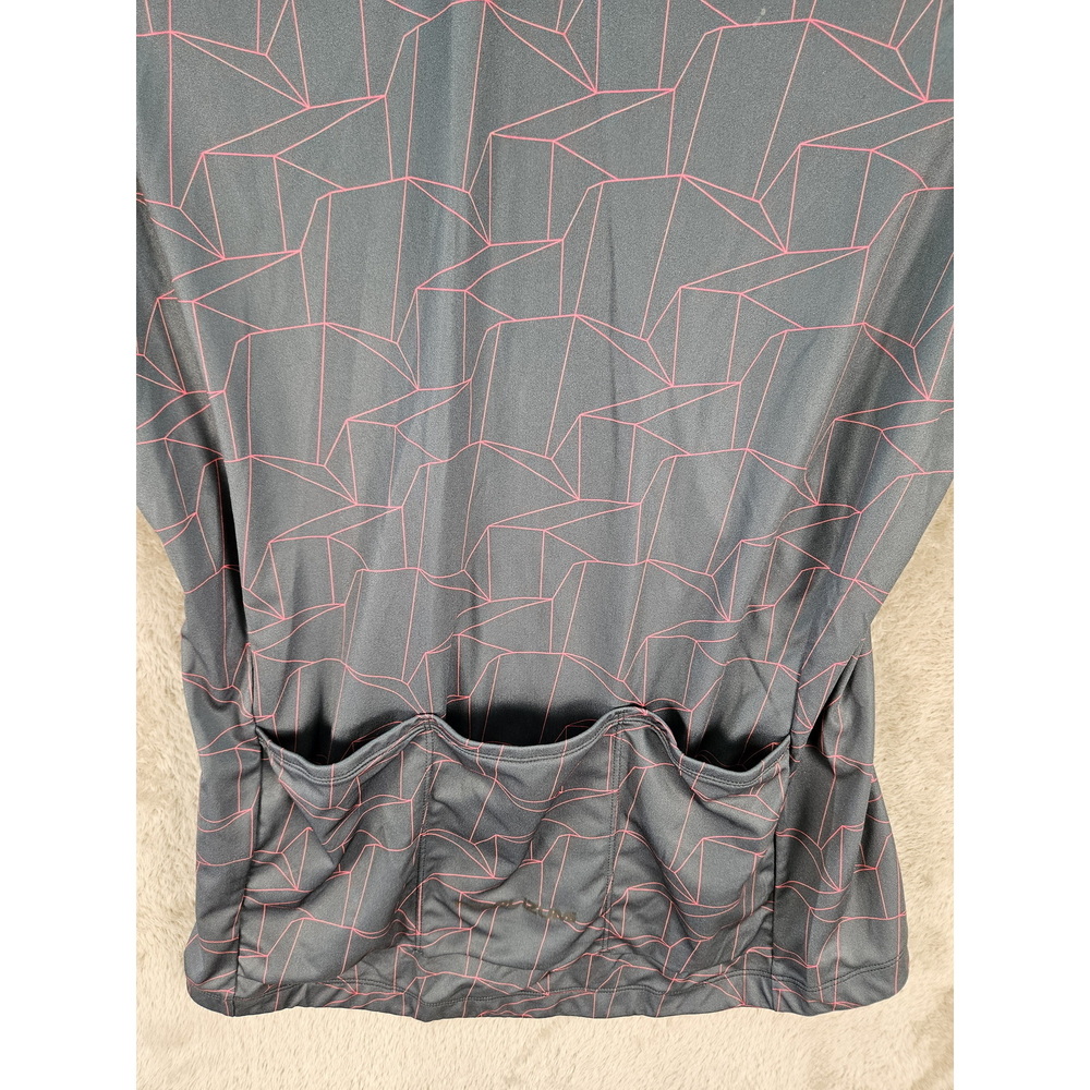 PEARL iZUMi Women's Attack Long Sleeve Cycling Jersey Gray Geometric Origami - Picture 5 of 10